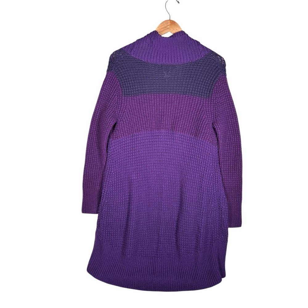 IBEX Chunky Merino Knit Open Front Cocoon Duster Cardigan - Picture 2 of 8